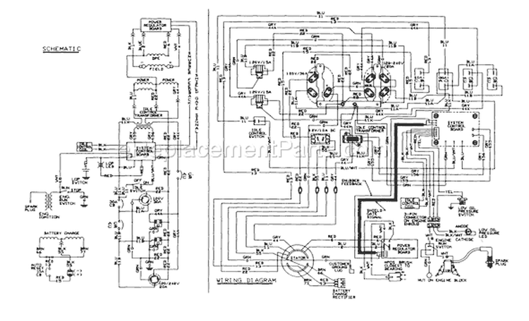 Page C Diagram and Parts List for 0633-0  Briggs and Stratton Generator